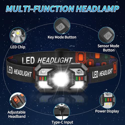 Bright Rechargeable Headlamp 2-Pack