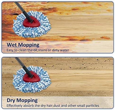 6 Pack Spin Mop Microfiber Head for Oceda RinseClean 2 Tank System