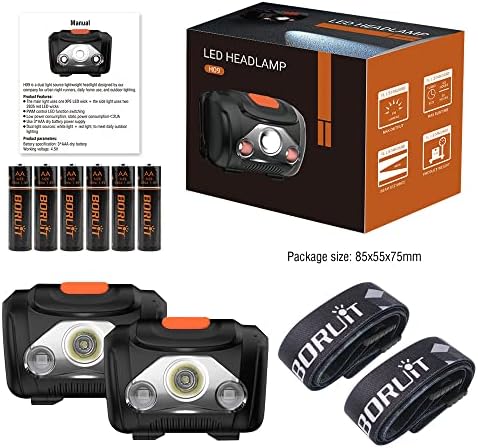 Red White Light Headlamp 2-Pack
