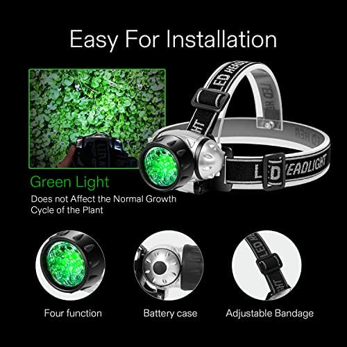 VIVOSUN 2-Pack 19-Bulb Green Headlamp