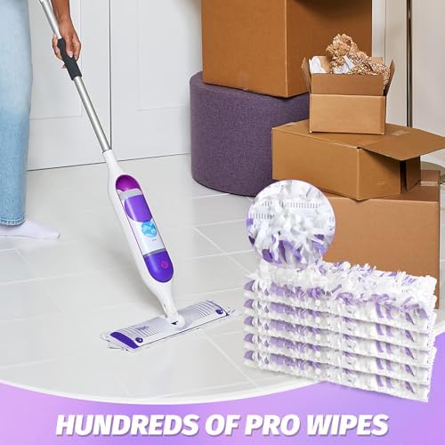 Disposable Power Mop Pads Refills 10 Pack White Purple