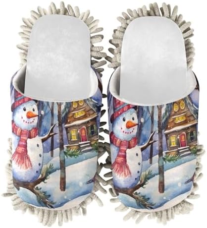 RunningBear White House Snowman Mop Slippers