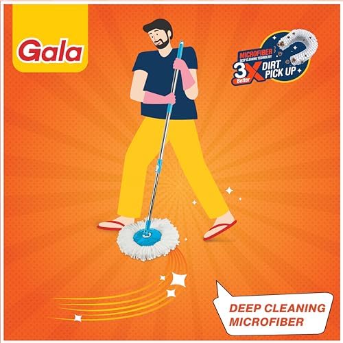 Gala e-Quick Spin Mop Set with Microfiber Refills