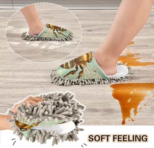 Luxurious White Mop Slippers