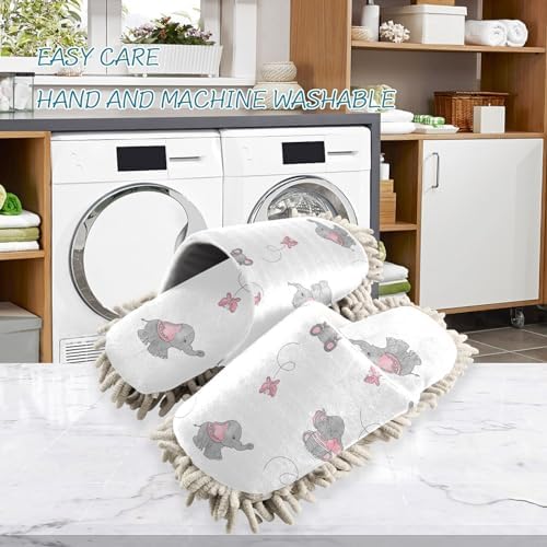 Kigai Microfiber Slippers - Great for Mopping with Elephant Design