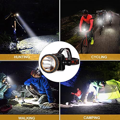Aikertec Rechargeable Headlamp Waterproof 1000m Light 2 Modes Outdoor Essentials
