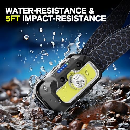 Favorlite Headlamp Rechargeable 2-Pack 1300 Lumen White