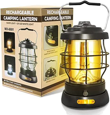 Electric Camping Lantern 1500LM Rechargeable 2 Modes Portable