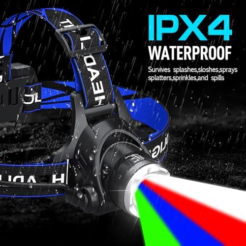 Powerful 4-in-1 LED camping headlamp