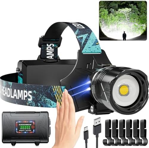990000 Lumens Rechargeable LED Headlamp with 5 Modes