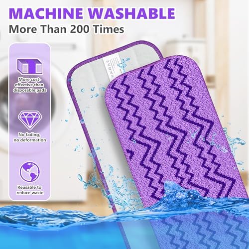 6-Pack Reusable Mop Pads for Swiffer Wet Jet Mops