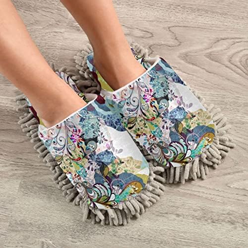 Colorful Flower Mop House Slippers