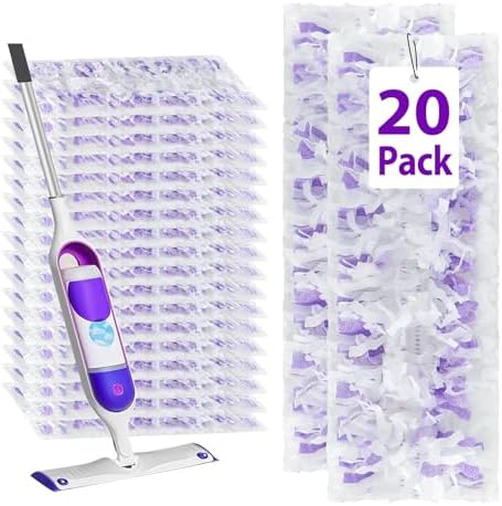 Pure Natural 20 Count Disposable Mop Pads for Swiffer Multi-Surface Mops
