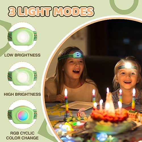 30-Pack Mini Flashlights Set Rechargeable Headlamp for Kids