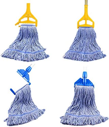Heavy Duty Mop Heads - Blue Cotton Looped End - Replacement for Professional Use