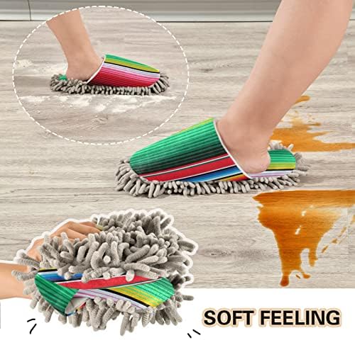 Xigua Microfiber Cleaning Slippers House Floor Dust Cleaner
