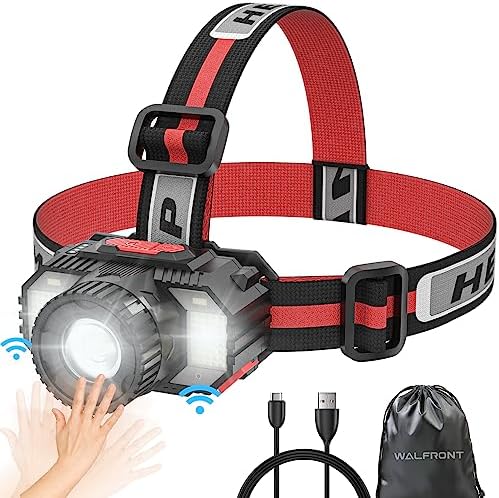 19 LED Rechargeable Headlamp 28000 Lumens IPX4 Waterproof for Outdoor Use