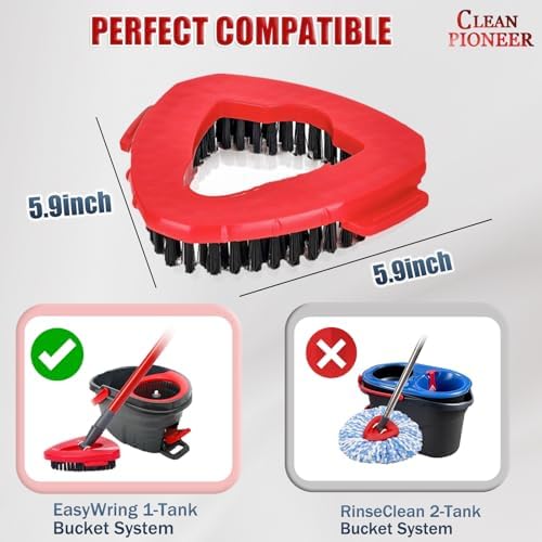 2-Piece Spin Scrub Brush for Efficient Floor Cleaning