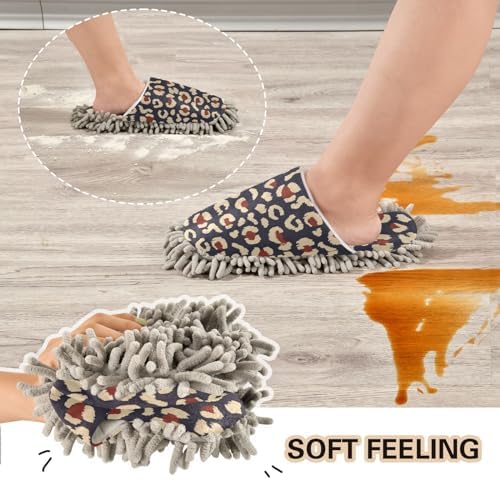 Kigai Microfiber Retro Leopard Floor Slippers
