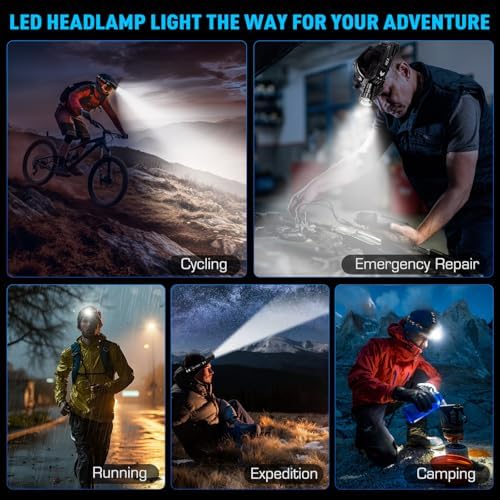 Sinvimes 990000 Lumen LED Rechargeable Headlamp