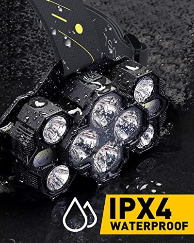 Victoper Rechargeable Headlamp 22000 Lumen 10 LEDs Head Light