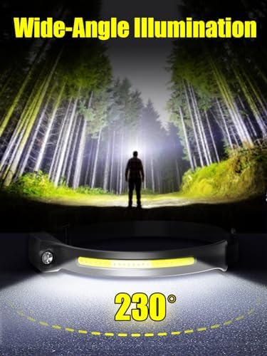 Unbont 230 LED Headlamp Rechargeable Motion sensor