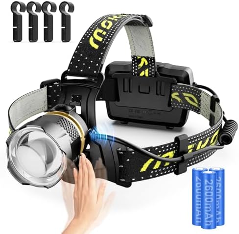 MoKo Rechargeable Headlamp 40H 7 Modes IP68 90 Adjustable