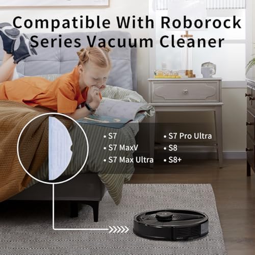Roborock Robot Vacuum Set with 4 Microfiber Mop Cloth Pads
