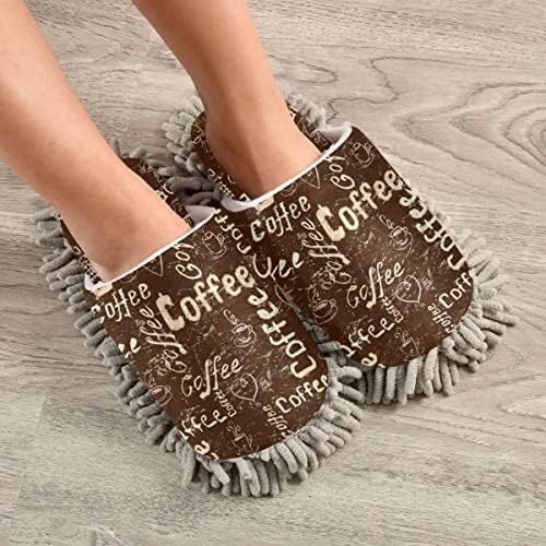Quick-Clean Coffee Mop Slippers