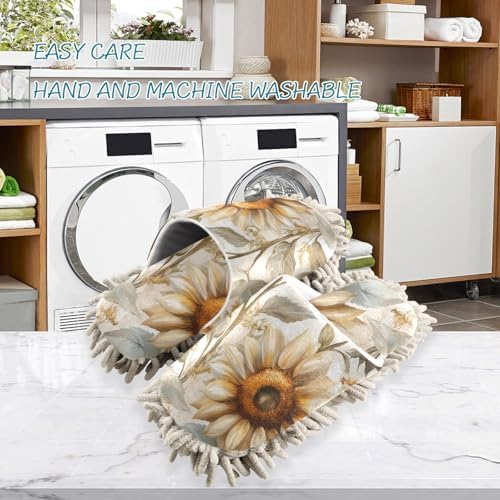 Elegant Sunflowers Microfiber Slippers