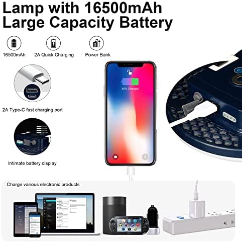 Fathers Day Gift iodoo 16500mAh 3000LM 60W Rechargeable Electric Lantern