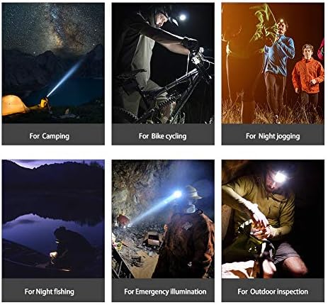 Small Aluminum Headlamp Rechargeable LED Waterproof 12000 Lumens