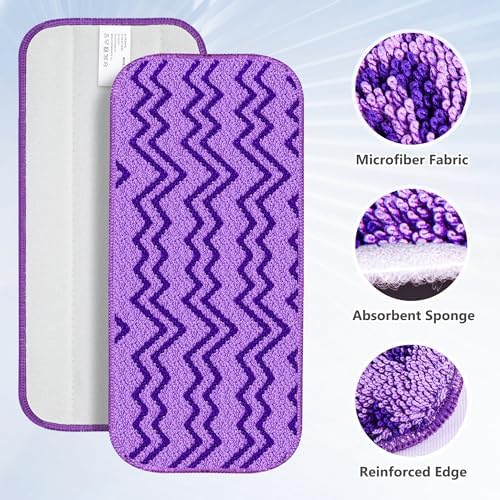 6-Pack Reusable Mop Pads for Swiffer Wet Jet Mops