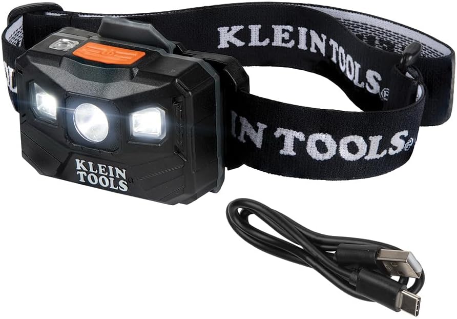 Rechargeable Auto-Off LED Headlamp 56048 - 400LM Adjustable All-Day Runtime