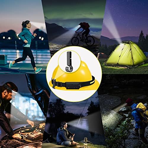 WopkDupk 3PCS Rechargeable Headlamp with 230 Wide Beam and Motion Sensor