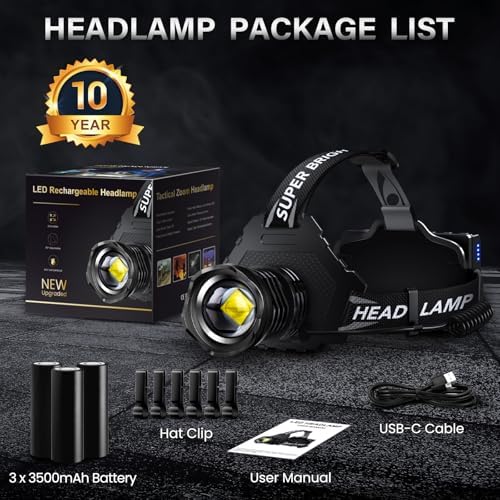 orsch_midfielder 990000 High Lumens Rechargeable Headlamp