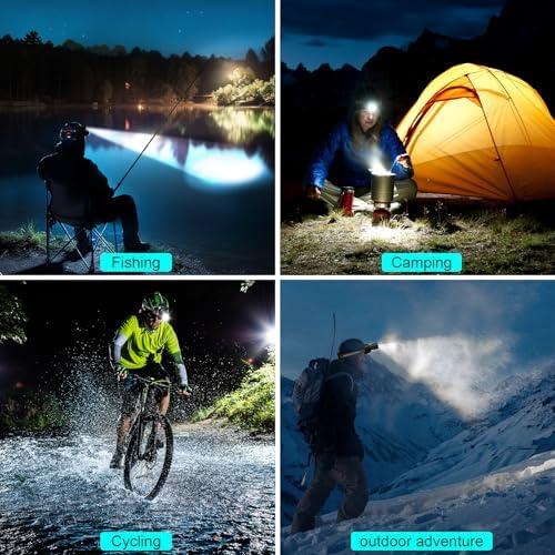 K KERNOWO Rechargeable LED Headlamp
