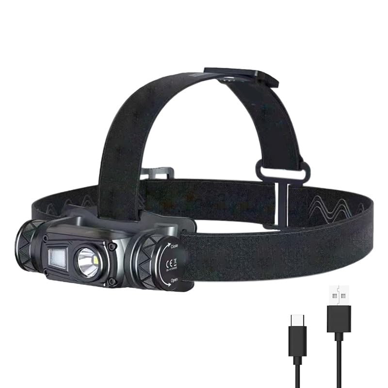LightUp Power Rechargeable LED Headlamp for All Night