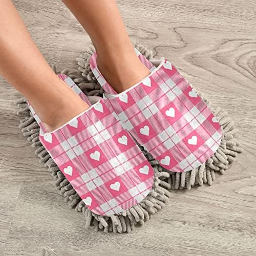 Valentines Day Microfiber Cleaning Slippers