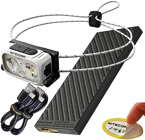 BRIGHT PORTABLE HEADLAMP 360 LUMENS RECHARGEABLE power bank BUNDLE