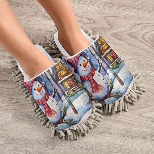 RunningBear White House Snowman Mop Slippers