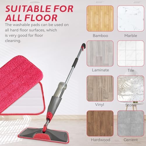 Replacement Microfiber Mop Pads for Rubbermaid Reveal Spray Mop - 12-Pack