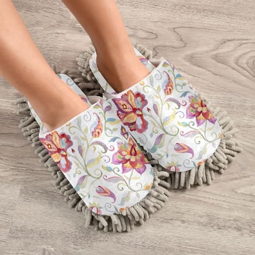 Kigai Microfiber Slippers - Floral Design for All Sizes M