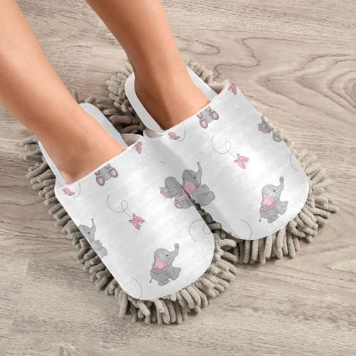 Kigai Microfiber Slippers - Great for Mopping with Elephant Design