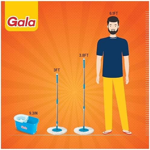 Gala e-Quick Spin Mop Set with Microfiber Refills