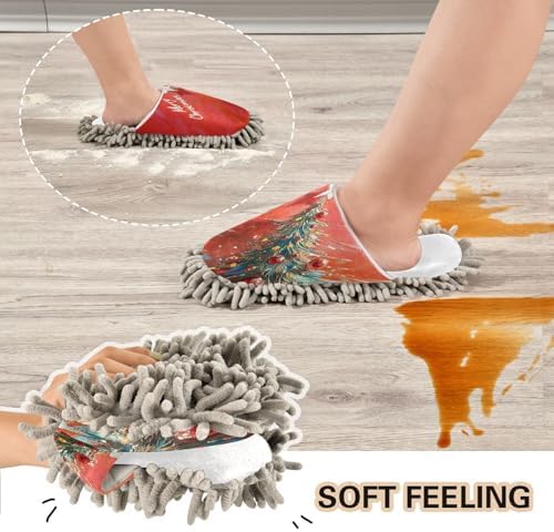 Cozy Christmas Mop Slippers