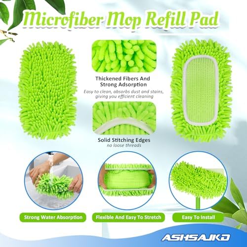 Reusable Microfiber Mop Pads 8-Pack for Swiffer Sweeper Soft Durable