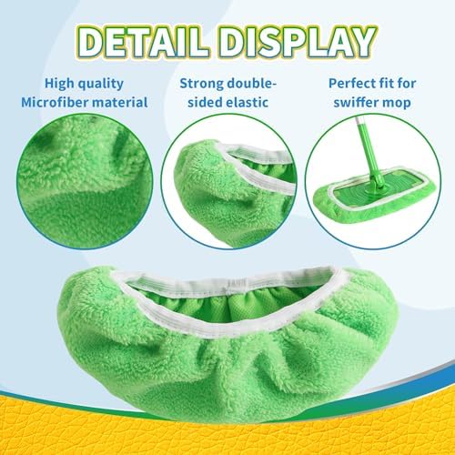 AmaVins Reusable Chenille Swiffer Mop Pads 5 Pack