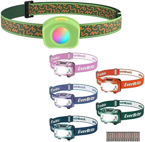 Light Up Your Day EverBrite 5 Pack Headlamp Rechargeable Kids Headlamp