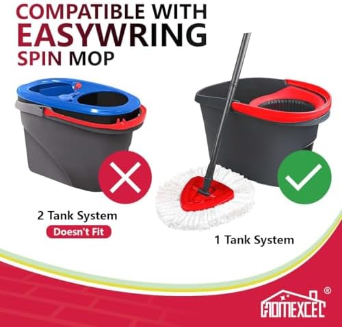 HOMEXCEL Mop Replacement Heads for O-Cedar Spin Mops 3-Pack